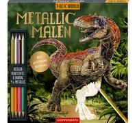 Raimund Frey Metallic-Malen (Allosaurus): Bicolor-Buntstifte: 8 Fa (Schiebebuch)