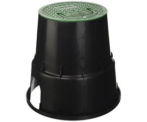 Rain 8650110001 Pozzetto Circolare Con Coperchio in Plastica Resistente Agli Urti, colore Nero/Verde