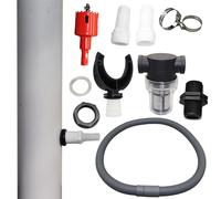 Rain Barrel Connector Kit - Black Color Downpipe Collector | Reusable Diverter With Filter To Catch Water, Multipurpose Water Collection System Portable For Outdoor Chores
