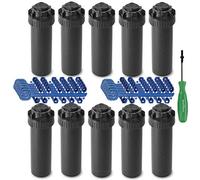 Rain Bird 5000 - Testina per irrigatore a rotore, modello 5004 PC, regolabile da 40-360 gradi, sistema di irrigazione sommergibile da 10,6 cm, distanza di spruzzo d'acqua 75-150 cm, 10 pezzi (Y54007)