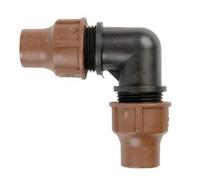 RAIN BIRD Bloccare VELOCE arcuato/angolare 90° - 16 mm x 16 mm (compressione, Connettore terminale, collegamento a vite)