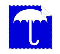 Rain Blue Square Shape attenzione attenzione Forbid Mark illustrazione modello occhiali panno di pulizia del pulitore dello schermo 5PCS