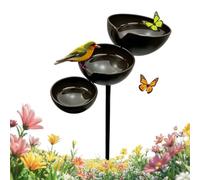 Rain Catcher Garden Stake Rustic Metal Rustproof 3-Tier
