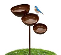 Rain Catcher - Mangiatoia decorativa a 3 livelli, antiruggine per esterni | Dimensione 61x23cm Ferro Metallo Colorato Peso 0.8kg 3 Livello Sistema Multi Funzionale Integrato Collettore di Acqua
