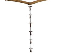 Rain Chain - Rustproof Decorative Heavy Duty Rotating Rainchain with Durable Metal Construction for Stylish Water Flow and Outdoor Aesthetic with Easy Installation for Garden Yard Pathway Patio Balcon