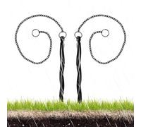 Rain Chain Stake 2-Pack, Durable Outside Downspout Accessories for Gutter Drainage Systems, Ideal for House, Garden, Shed, Gazebo Rainwater Collection and Water Flow Management