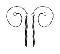 Rain Chain Stake, Downspout Accessories, 2 pezzi da 0,59 pollici, finitura rustica, supporto per terra durevole per sistema di drenaggio del gutter e giardino, Shed