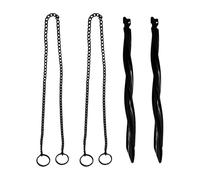 Rain Chain Stake, Outside Downspout Accessories, Heavy Duty Rust Resistant Support, Anchoring Stakes for Chain Stability, Gutter Drainage System in House, Garden, Gazebo, Black