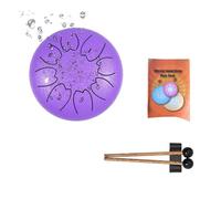 Rain Chime Flower Drum - Steel Tongue Drum, 8 Note 6 Inch Chakra Drum for Rain, Waterproof Musical Drum for Outdoor Garden, Enjoy the Rain Symphony(7#)