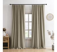 RAIN CITY Tende oscuranti e tende, lunghezza 332 cm, lunghezza 3,4 m, con linguetta posteriore, plissettate, con ganci, tende termiche per porte scorrevoli alte del soggiorno, larghezza 50 cm