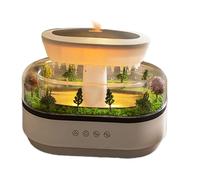 Rain Cloud, diffusore per aromaterapia, umidificatori d'aria, gocce d'acqua, micro oli essenziali paesaggistici, diffusore a ultrasuoni, fiamma per dormire e rilassarsi (bianco 2)