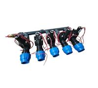 Rain - Distributore a 2 vie, 3 prese, 4 prese, 5 distributori a 6 valvole, 1", set con valvola a solenoide Hunter PGV 101 GB IG frizioni DN25 DN32 e attacco ad aria compressa (DN25, distributore a 5