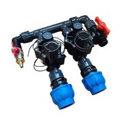 Rain - Distributore a 2 vie, 3 prese, 4 prese, 5 vi, 6 valvole, 1", set con valvola a solenoide RN155 Plus IG frizioni DN25 DN32, attacco aria compressa e valvola (DN32, distributore a 2 volte)