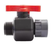 Rain - Distributore a 2 vie, 3 scomparti, 4 scomparti, raccordo a T, tappo ad angolo, valvola a sfera, frizione 1" AG IG accessori (valvola a sfera AG x IG 1")