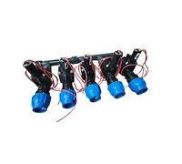 Rain - Distributore a 2 vie, a 4 vie, 5 vi, 6 valvole, 1", set con valvola a solenoide Hunter PGV 101 GB IG e giunti DN25 DN32 (DN25, distributore a 5 vie (2 + 3)