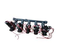 Rain - Distributore a 2 vie, a 4 vie, 5 vi, 6 valvole, 1", set con valvola a solenoide Hunter PGV 101 GB IG (distributore 5 volte (2 + 3)
