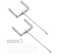 Rain Downspout Bracket, Hinged Gutter Support Clamp, Weatherproof Drainage Part, Pipe Holder Attachment for Courtyard, Patio, Factory & Warehouse Drain Systems, Silver