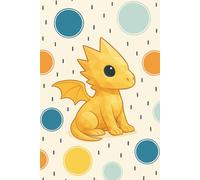 Rain Drops Dragon: Sunny Sprinkles Fantasy Notebook || Lined, 6x9, 120 Pages: Golden polygonal dragon journal with cheerful dot pattern - perfect for to-do Lists, notes, or gifting!