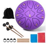 Rain Drum, 11 note da 6 pollici, tamburo a pioggia Chakra, in acciaio, per la pioggia, Rain Music Drum, Rain Drum Outdoor, Rain Drum Garden, Handpan con bacchetta, strumenti a percussione (11 toni, 6