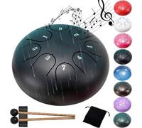 Rain Drum - 15,2 cm 8 Note Garden Chakra - Un modo elegante per immergersi nelle sinfonie della natura. (nero)