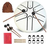 Rain Drum, 6 note da 3 pollici, chakra, tamburo a pioggia con lingua in acciaio, per pioggia, Rain Music Drum, Rain Drum Outdoor, Rain Drum Garden, Handpan con bacchetta, strumenti a percussione (6