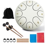 Rain Drum, 8 note da 6 pollici, tamburo a pioggia Chakra, in acciaio, per la pioggia, Rain Music Drum, Rain Drum Outdoor, Rain Drum Garden, Handpan con bacchetta, strumenti a percussione (8 toni)