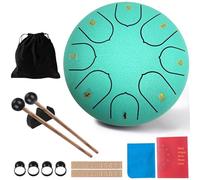 Rain Drum, 8 note da 6 pollici, tamburo a pioggia Chakra, in acciaio, per la pioggia, Rain Music Drum, Rain Drum Outdoor, Rain Drum Garden, Handpan con bacchetta, strumenti a percussione (8 toni)