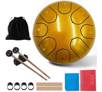 Rain Drum, 8 note da 6 pollici, tamburo a pioggia Chakra, in acciaio, per la pioggia, Rain Music Drum, Rain Drum Outdoor, Rain Drum Garden, Handpan con bacchetta, strumenti a percussione (8 toni)