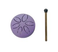 Rain Drum for Outdoor | 3 Pollice 6 Tones Steel Tongue Drum Rain Chime | Outdoor Rain Chime Strumento Musicale Chimes | Handpan Meditation Drum for Garden (Purple)