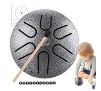 Rain Drum For Outside - 6-Note Steel Tongue Drum,3-Inch Easy Learning Sound Steel Tongue Drums Kit Handpan Drums Relaxation Booster Suitable For All People Drrum For Adults Kids