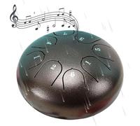 Rain Drum for Outside Garden - Cha-kra Drum for Rain Outdoor, Steel Tongue Drum,Drum Rain Chime Waterproof,Rain Drum for Garden Instrument, Sound Healing Instruments for Meditation or Yoga (Brown)