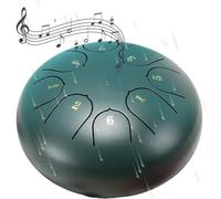 Rain Drum for Outside Garden - Cha-kra Drum for Rain Outdoor, Steel Tongue Drum,Drum Rain Chime Waterproof,Rain Drum for Garden Instrument, Sound Healing Instruments for Meditation or Yoga (Green)
