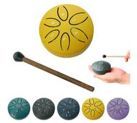 Rain Drum for Outside, Rain Drum For Outside When It Rains, Rain Drum Tool for Outside, Outside Musical Rain Drum For Garden, Mini Handpan, Yellow)