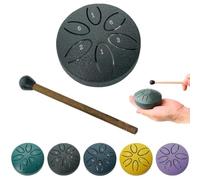 Rain Drum for Outside, Rain Drum For Outside When It Rains, Rain Drum Tool for Outside, Outside Musical Rain Drum For Garden, Mini Handpan, Black)