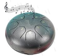 Rain Drum for Outside - Steel Tongue Drum Rain Chime,Outdoor Rain Chime Musical Chimes Instrument,Handpan Meditation Drum Rain Drum for Garden,Enjoy the Rain Symphony (Silver)