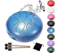 Rain Drum Garden Chakra - 15,2 cm con 8 note - Rendi il tuo giardino un angolo di pace con melodie naturali (blu)