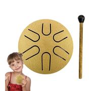Rain Drum - Tamburo linguistico a 6 note, 7,6 cm, per yoga, meditazione zen, educazione musicale, campeggio, intrattenimento