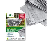 Rain Exo Telo Protettivo antistrappo Altamente Resistente per Tavolo Rotondo, 2,15 x 0,90 m, Argento/Grigio