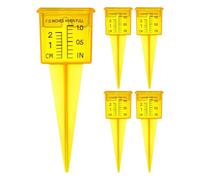 Rain Gauge - Calibro di irrigazione | Meetro di pioggia da giardino giallo portatile | bocca larga, contatori di piume riutilizzabili con , guaine di ciottoli di cattura, strumento di misurazione