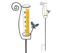 Rain Gauge Outdoor, Accurate Gauges, Freeze-Proof Weather Instruments, Decorative Garden Gauge, Driveway Yard Pathway Fence Trellis Farm Lawn Tool for Measuring Rainfall, 1,5 x 7,24 pollici