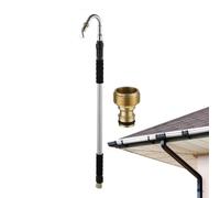 Rain Gutter Cleaning Tool Ladder-Free Extendable Second Story Washing Pole