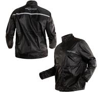 Rain Jacket Motorbike Over Coat Motorcycle Scooter Warterproof Lined Black