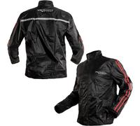 Rain Jacket Over Coat Lined Scooter Motorcycle Warterproof Motorbike Red