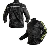 Rain Jacket Over Coat Warterproof Lined Scooter Motorcycle Motorbike Inside Fluo