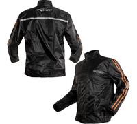 Rain Jacket Over Warterproof Coat Lined Scooter Motorcycle Motorbike Orange