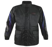 Rain Jacket Warterproof Over Coat Motorcycle Motorbike Scooter Lined Blue XXL