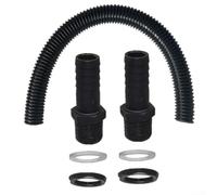 Rain Link Kit di collegamento per serbatoio dell'acqua, per set di connettori a doppio serbatoio, adattatore per tubo flessibile da 38 mm, kit di montaggio per tubo flessibile per stoccaggio