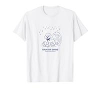Rain OR Shine - Ride Every Wave Maglietta con Stampa Grafica Economica, Uomo, Bianco, XL