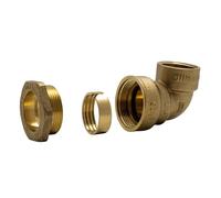 RAIN - Raccordo in ottone a gomito femmina d25 3-4