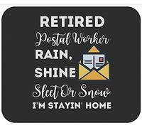 Rain Shine Sleet Funny Retired Postal Worker Mailman Post Office Mouse Pad Durevoli Tappetino per Mouse Morbido Mousepad for Ufficio Computer Gaming 25X30Cm